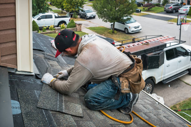 Professional Roofing technician working in Shirley, IN